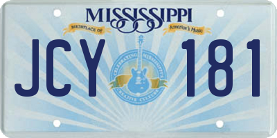 MS license plate JCY181