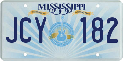 MS license plate JCY182