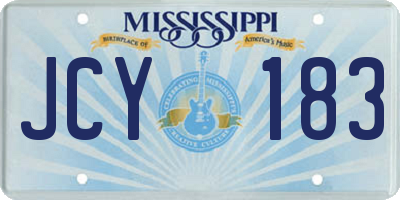 MS license plate JCY183