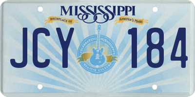 MS license plate JCY184