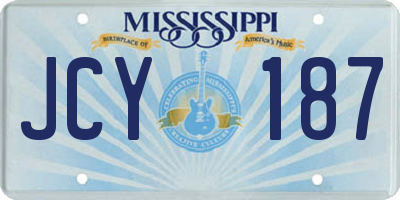 MS license plate JCY187