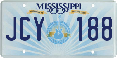MS license plate JCY188