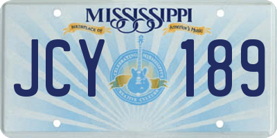 MS license plate JCY189