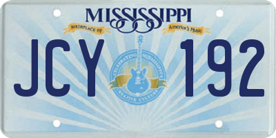 MS license plate JCY192