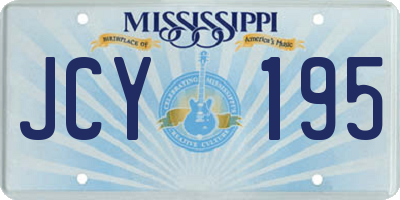 MS license plate JCY195