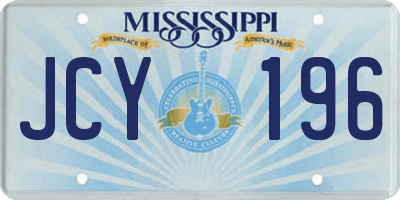 MS license plate JCY196