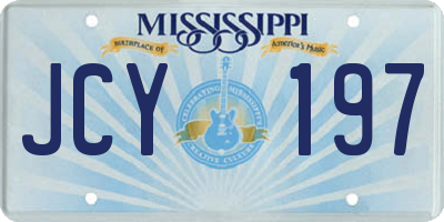 MS license plate JCY197