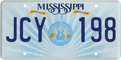 MS license plate JCY198