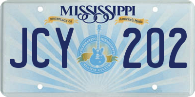 MS license plate JCY202