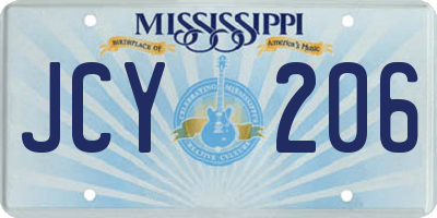 MS license plate JCY206