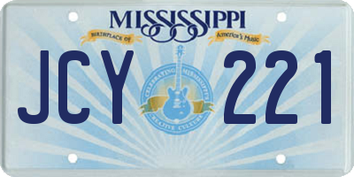 MS license plate JCY221