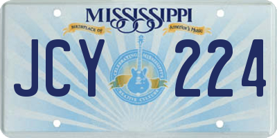 MS license plate JCY224