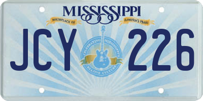 MS license plate JCY226