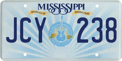 MS license plate JCY238