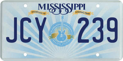 MS license plate JCY239