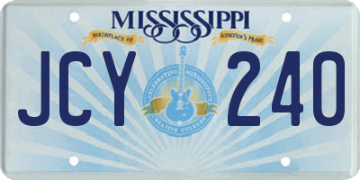 MS license plate JCY240