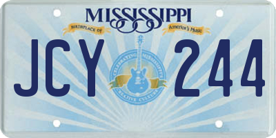 MS license plate JCY244