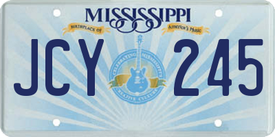 MS license plate JCY245