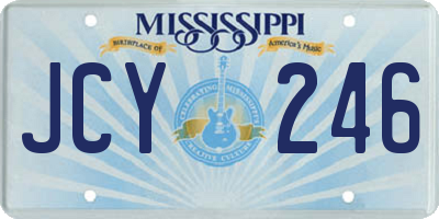 MS license plate JCY246