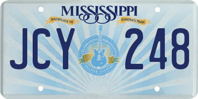 MS license plate JCY248