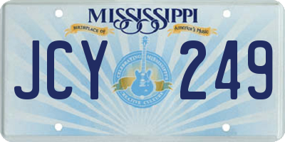 MS license plate JCY249