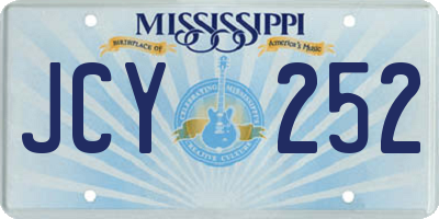 MS license plate JCY252
