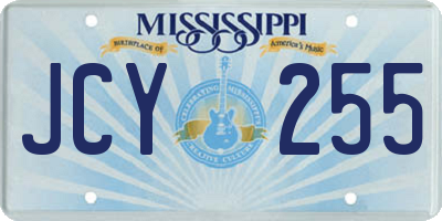 MS license plate JCY255