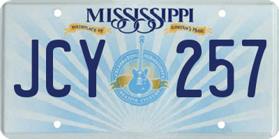 MS license plate JCY257