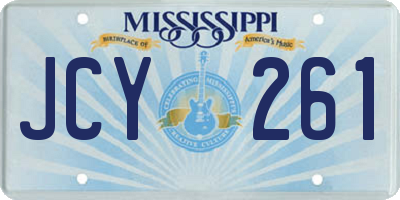MS license plate JCY261