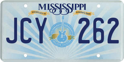 MS license plate JCY262