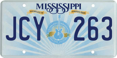 MS license plate JCY263
