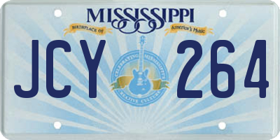 MS license plate JCY264