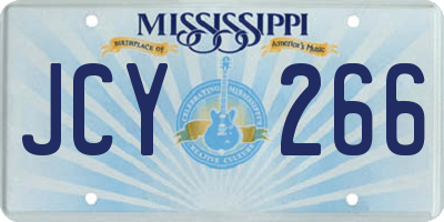 MS license plate JCY266