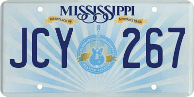 MS license plate JCY267