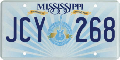 MS license plate JCY268