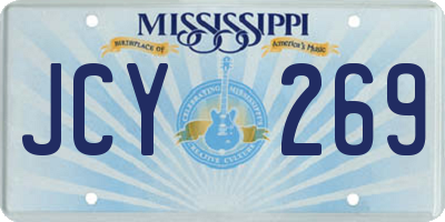 MS license plate JCY269