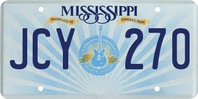 MS license plate JCY270