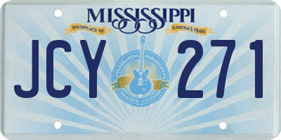 MS license plate JCY271