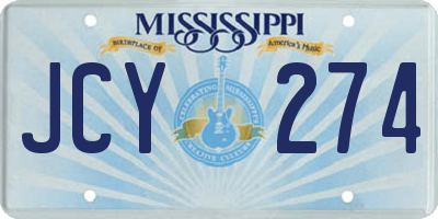 MS license plate JCY274