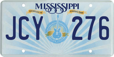 MS license plate JCY276