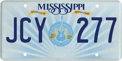 MS license plate JCY277