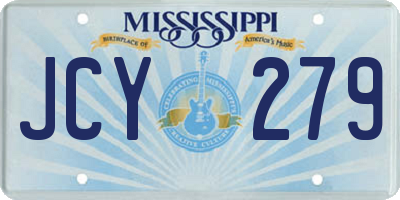 MS license plate JCY279