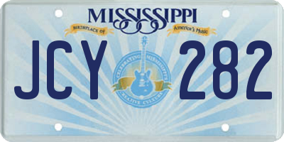 MS license plate JCY282