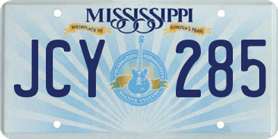MS license plate JCY285