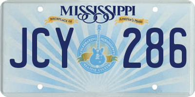 MS license plate JCY286