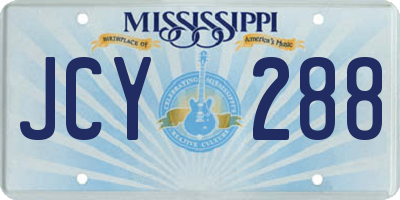 MS license plate JCY288