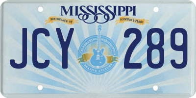 MS license plate JCY289