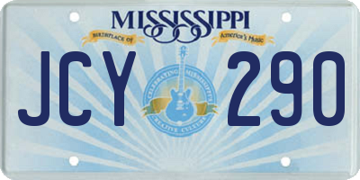 MS license plate JCY290