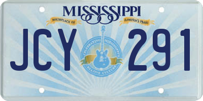 MS license plate JCY291