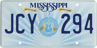 MS license plate JCY294